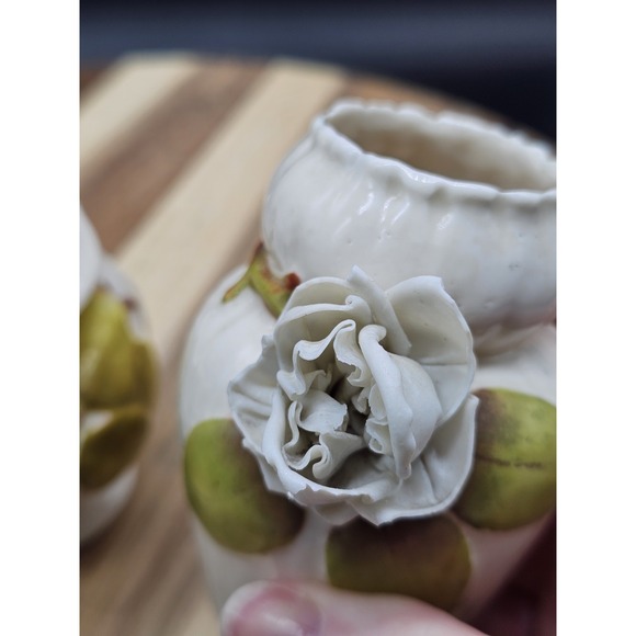 Pair Of French Barbotine Majolica Vases READ DESCRIPTION - Picture 16 of 16